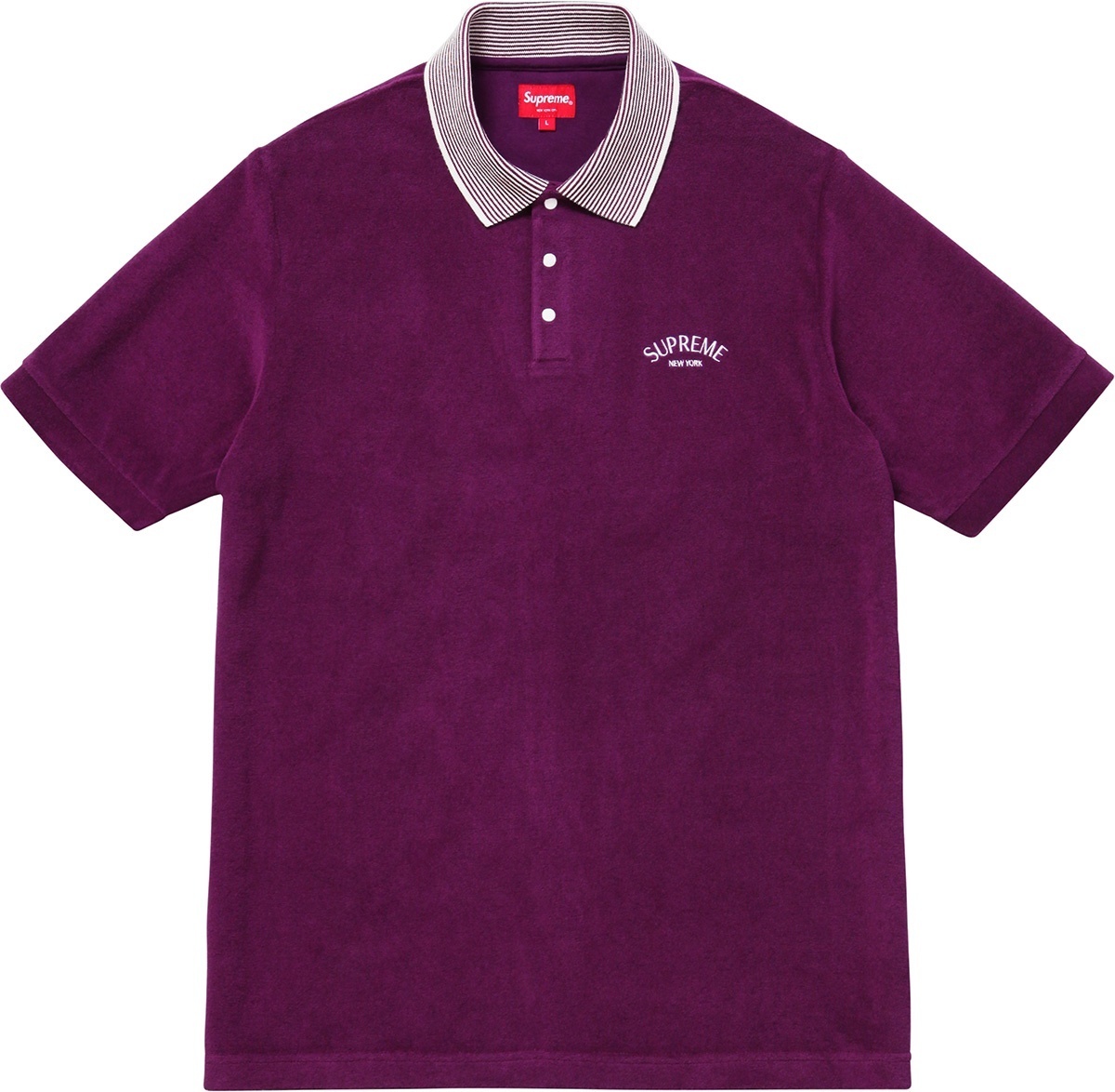 Striped Collar Terry Polo view 2